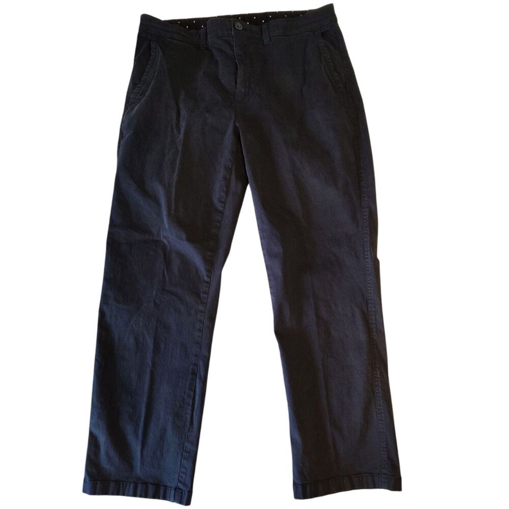 Rowm Blue Straight Leg Cotton Stretch Casual Pants Size 36 x 30 Men's